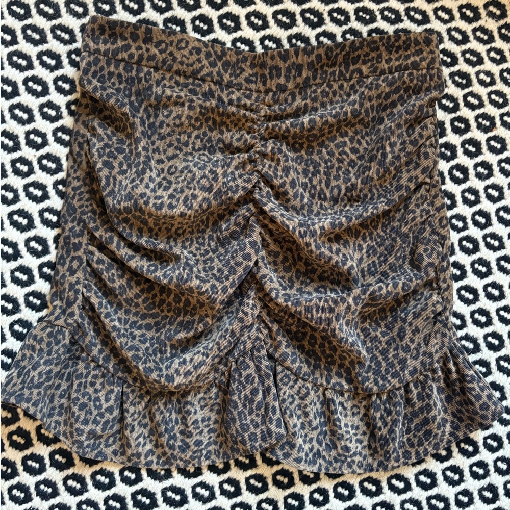 Zara Animal Print Mini Skirt